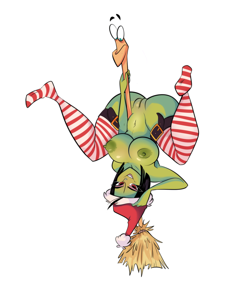 R34 Banjo-Kazooie Gruntilda herny christmas