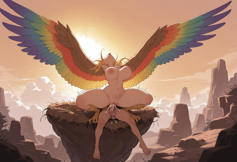 DispenserAI AI generated Porn Fantasy Porn harpy riding